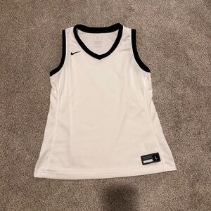 Nike White and Black Tank Top